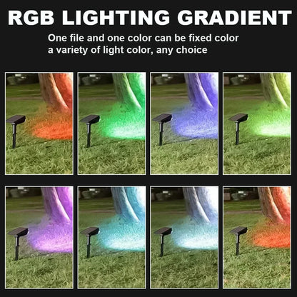 KDULIT 1-2PCS 9LED Solar Powered Lawn Lamp Adjustable Outdoor IP65 Waterproof Garden Courtyard Decoration Street Lamp Spotlight