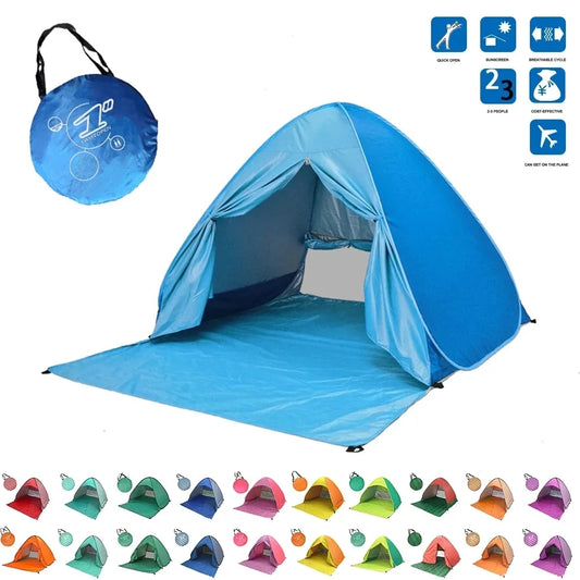 Beach Tent 165*150*110cm Pop-up Automatic Opening Anti-ultraviolet Full Shade Tent Family Ultralight Folding Tent Travel Camping