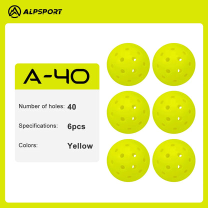 ALP Outdoor Pickleball 74mm Durable 40 Holes 26 Holes 1/3/6/12/100 Pieces/PCS 26g Original USA Professional Pickleball
