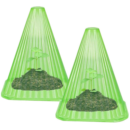 5Pcs Growth Box Planting Tent Reusable Square Use Plant Clock Cover To Protect Plants From Bird Frost and Snail Damage Green