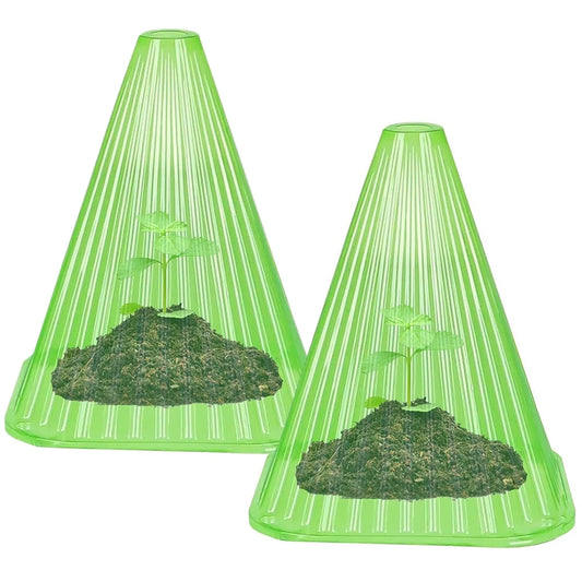 5Pcs Growth Box Planting Tent Reusable Square Use Plant Clock Cover To Protect Plants From Bird Frost and Snail Damage Green
