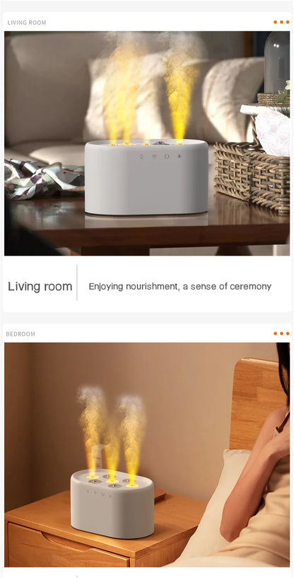 Heavy Fog 7 Spray Nozzles Aroma Humidifier USB Electric Aroma Air Purifier with Pickup Light Sound Control Mist Air Humidifier