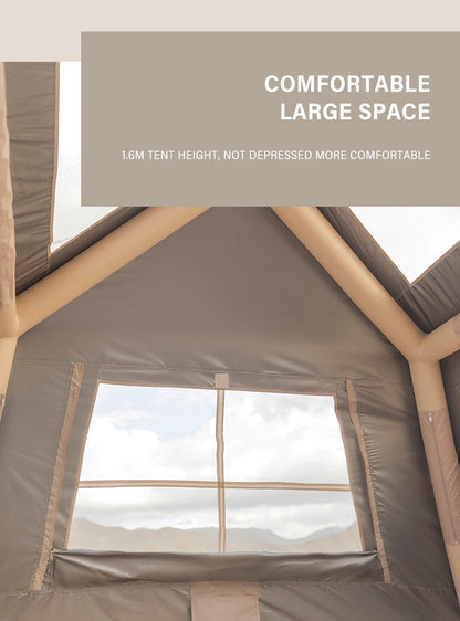 Outdoor Camping 3-4 Person Portable Waterproof Family Awning Beach Tent Quick Opening Fishing Tent Picnic Park Anti-UV Shade