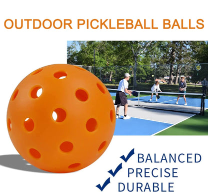 Pickleball 74MM Durable 40 Holes Outdoor 6/12/24Pcs Pickleballs 26g Outdoor for Competition pickleball Packs of Pickleballs