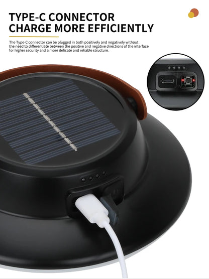 Solar High Power LED Camping Light 3 Modes Rechargeable Portable Lanterns Outdoor Emergency BBQ Waterproof Tent Lighting Lamp