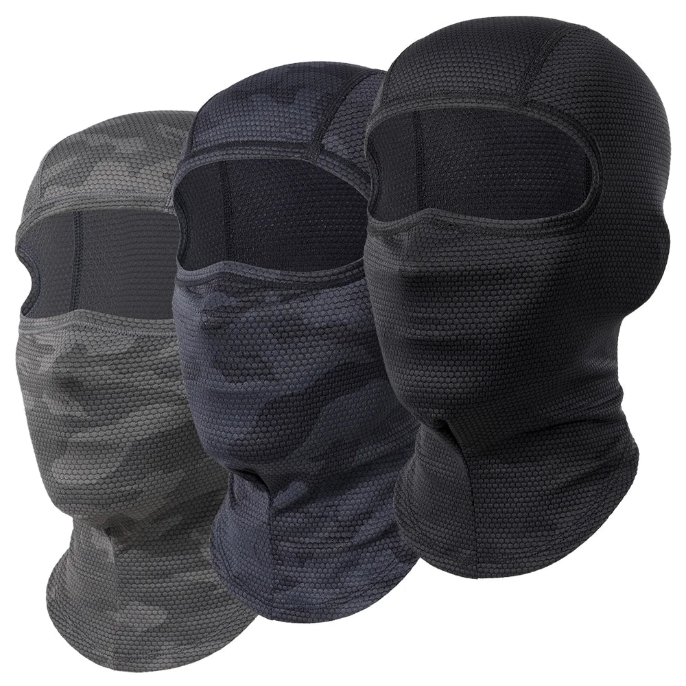 Cycling Full Face Balaclava Cooling Face Mask Breathable Ice Silk Wicking Absorbent Headgear for Bicycle Helmet Riding Gear Men