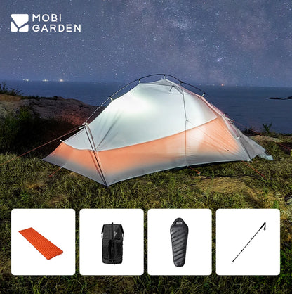 MOBI GARDEN Camping Tent Ultra Light Trekking Tent Portable Outdoor Hiking 20D
