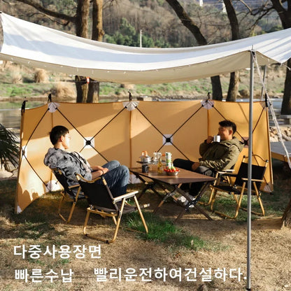 Camping Windscreen Tent Folding Windproof Shield Camping Sunshade Folding Outdoor Wall Large Camp Tent Windshield Equipment