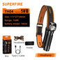 Latest SUPERFIRE High Power Headlamp LED USB Rechargeable 90°Headlight Torch Mini Waterproof Indicator Magnet Tail Flashlight