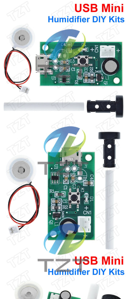 USB Mini Humidifier DIY Kits Mist Maker and Driver Circuit Board Fogger Atomization Film Atomizer Sheet Mini Oscillating