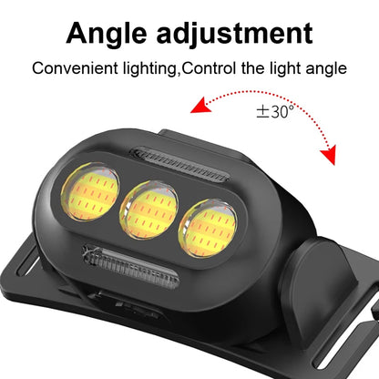 USB Rechargeable LED Sensor Headlamp XPE+COB Headlight Led Head Torch Camping Search Light Head Flashlight for Fishing Lantern
