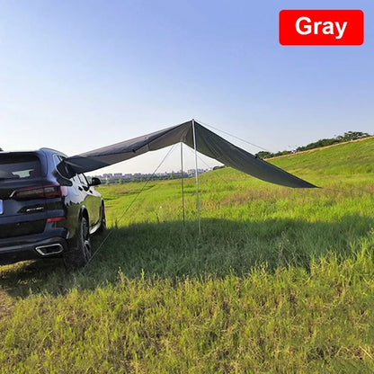 Camping Car Moto Tail Tent Outdoor Silver Coated Car Side Tent Canopy Awning Shade Auto Shelter Suv Side Awning Pergola Sunshade