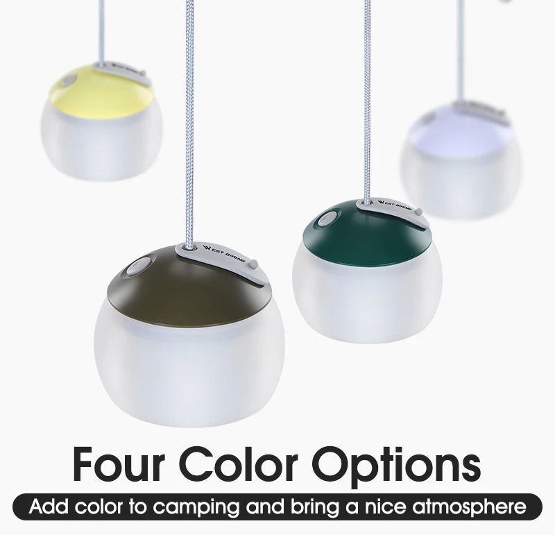 WEST BIKING Camping Tent Hanging Light Portable Camping Lanterns USB Rechargeable Led Light Camp Lamp for Outdoor Emergency