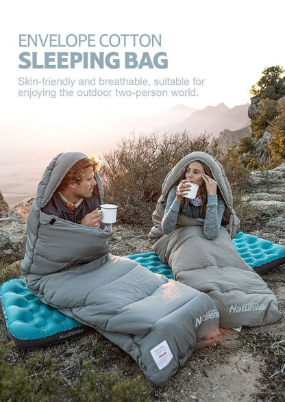 Naturehike 2024 New Sleeping Bag Lightweight Sleeping Bag Double Camping Sleeping Bag Machine Washable Winter Sleeping Bag