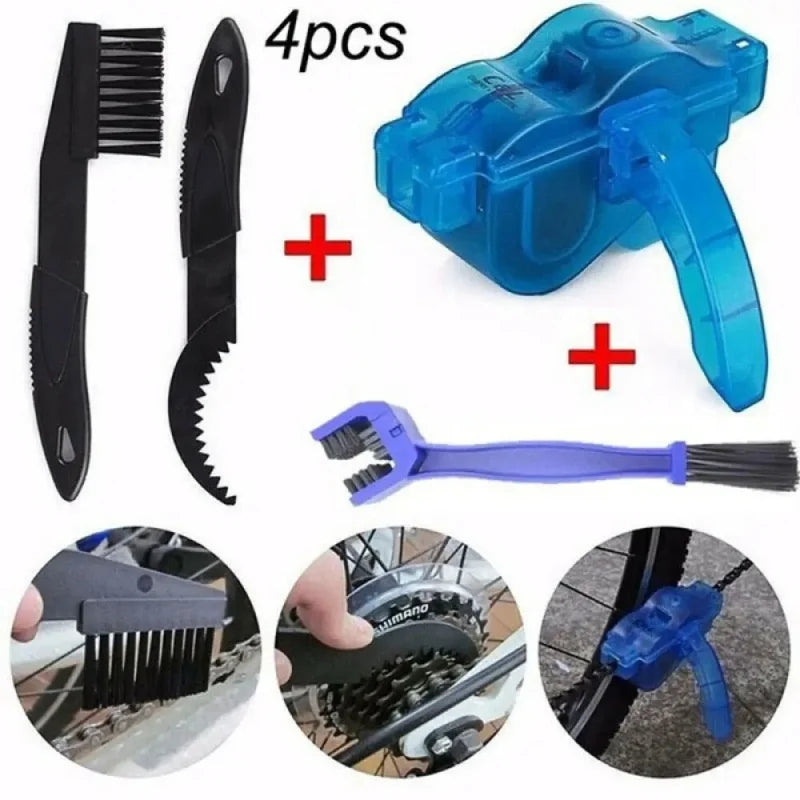 Portable Bicycle Chain Cleaner Bike Brushes Scrubber Wash Tool Mountain Cycling Cleaning Kit Outdoor Accessory