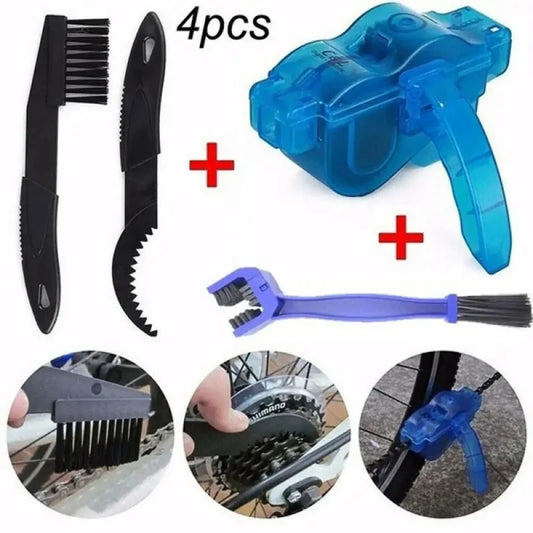 Portable Bicycle Chain Cleaner Bike Brushes Scrubber Wash Tool Mountain Cycling Cleaning Kit Outdoor Accessory