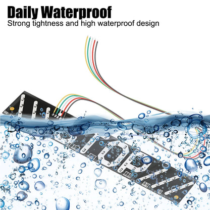 12V Taillights Motorcycle Turn Signal Lights With Stop Logo Flashing Brake Tail Lamps Turning Indicator LED Strips Waterproof