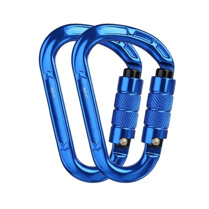 Rock Climbing Carabiner Pear-Shape Buckle 25kN Safety Auto Lock Spring-Loaded Gate Aluminum H-Carabiner Outdoor Kits