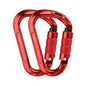 Rock Climbing Carabiner Pear-Shape Buckle 25kN Safety Auto Lock Spring-Loaded Gate Aluminum H-Carabiner Outdoor Kits