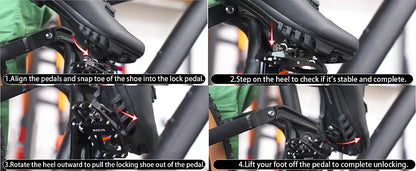 BUCKLOS Mountain Bike Pedals 3 Sealed Bearing PD-M680 Dual Clipless Flat & Lock Pedal Aluminum Cycling Pedals Fit Shimano SPD
