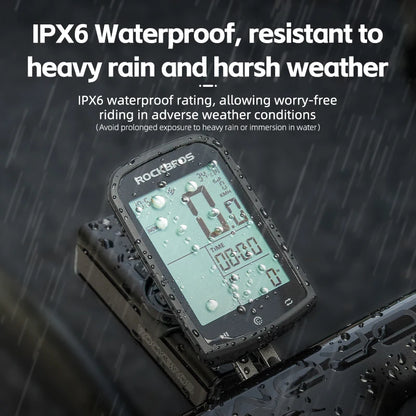 ROCKBROS M1 GPS Bicycle Computer Bluetooth 5.0 ANT+ Wireless Speedometer MTB Road Bike Ciclismo Speed Meter for Garmin Zwift