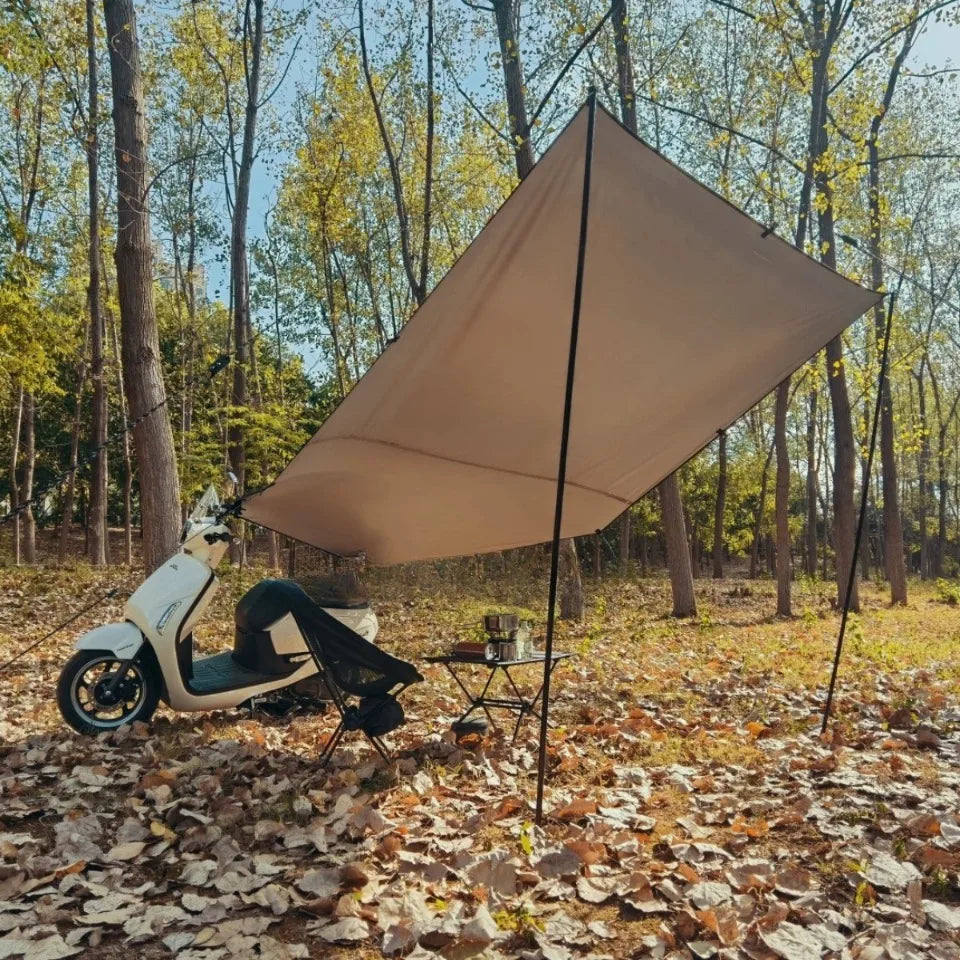 Camping Car Moto Tail Tent Outdoor Silver Coated Car Side Tent Canopy Awning Shade Auto Shelter Suv Side Awning Pergola Sunshade