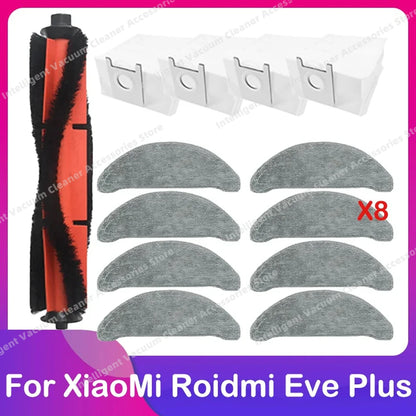 Compatible for Xiaomi Roidmi Eve Plus Robot Vacuum Cleaner Spare Main Side Brush HEPA Filter Dust Bag Mop Cloth Parts