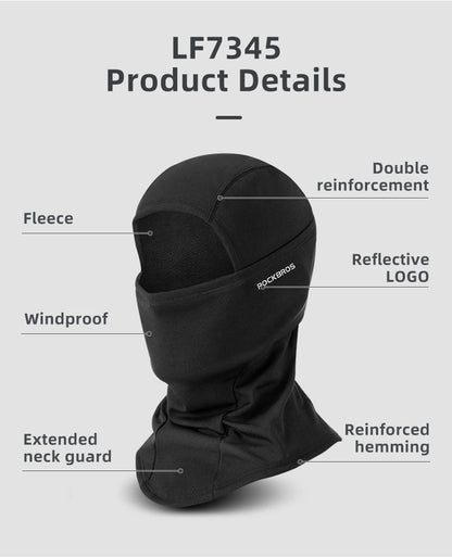ROCKBROS Keep Warm Balaclava Winter Women Men's Motorcycle Bike Helmet Inner Cap Cycling Skiing Face Mask Thermal Windproof Hat
