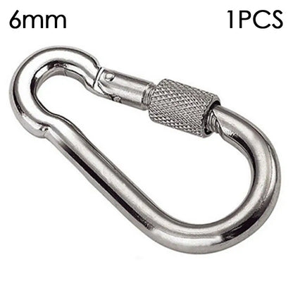 1/2pcs M4~M12 Spring Quick Link Buckle Ring with screw Outdoor Climbing Gear Carabiner Safety Hook Travel Kit Camping Equipment