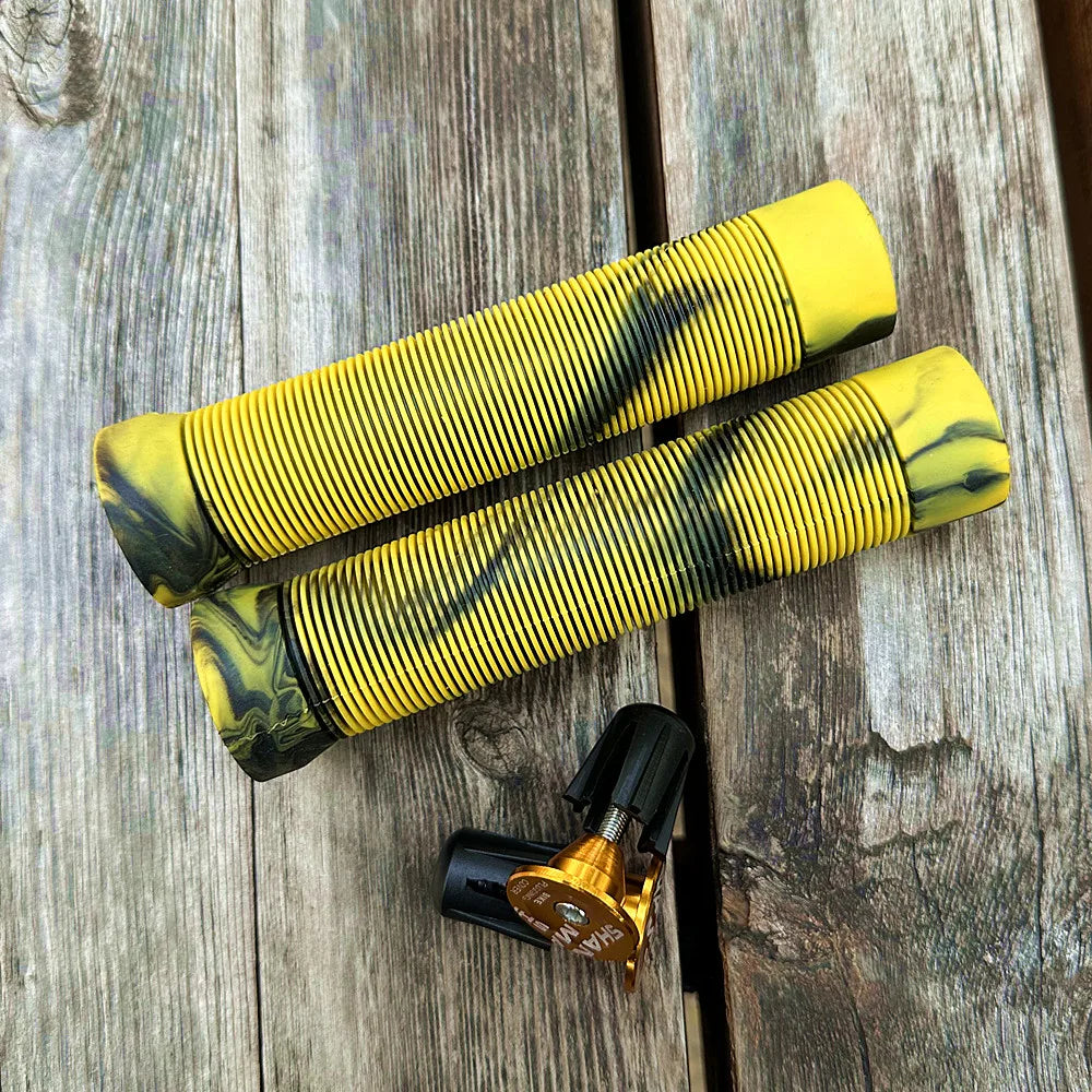 Ultralight Stripe Non-slip Mountain Bike Grips Handle Set Soft Shock-absorbing Mixed Color Mtb Bicycle Grips Cycling Parts