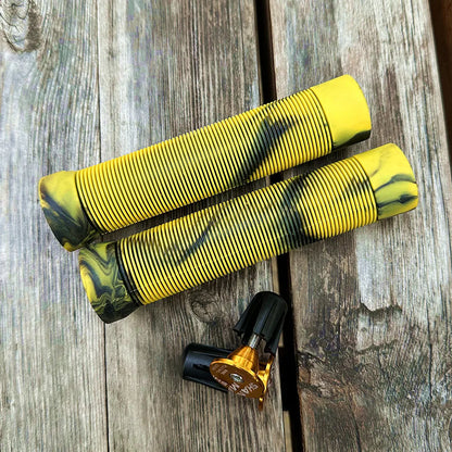 Ultralight Stripe Non-slip Mountain Bike Grips Handle Set Soft Shock-absorbing Mixed Color Mtb Bicycle Grips Cycling Parts