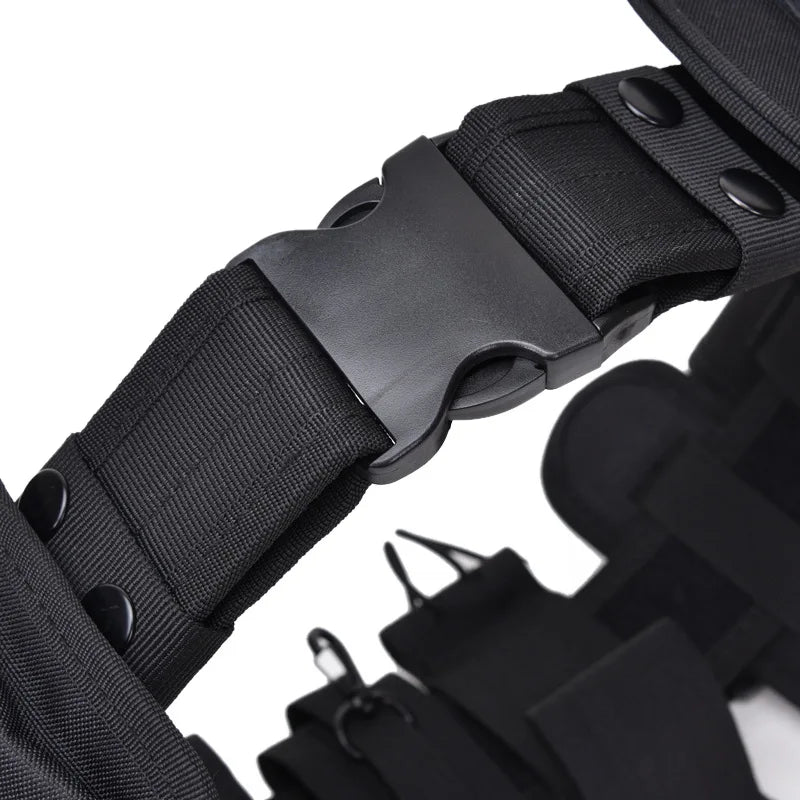Outdoor tactical gun holster flashlight bag 10 in 1 multifunctional tool kit waist belt nylon Oxford cloth practical safety belt