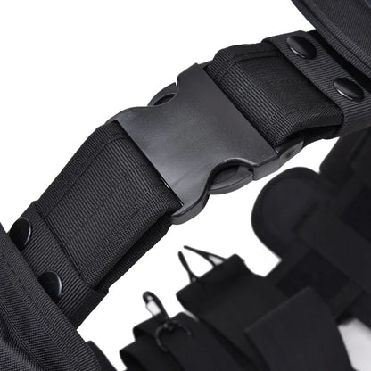 Outdoor tactical gun holster flashlight bag 10 in 1 multifunctional tool kit waist belt nylon Oxford cloth practical safety belt