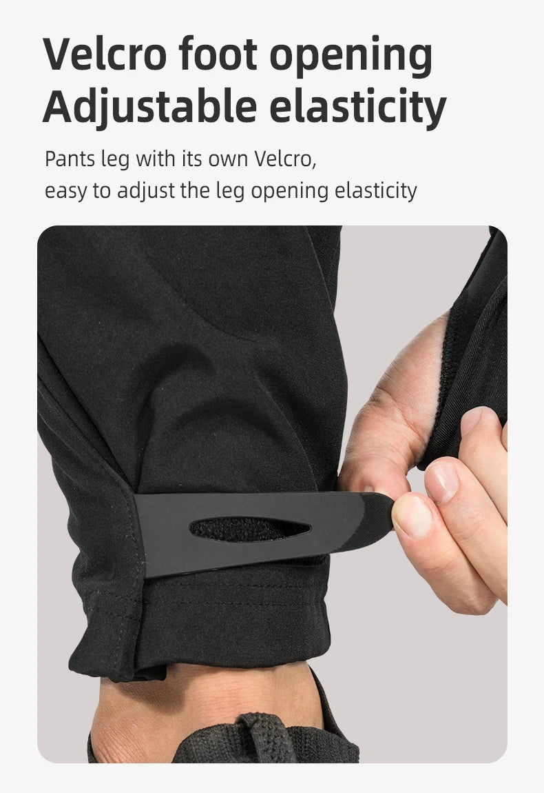 ROCKBROS Winter Cycling Pants Men Fleece Sport Reflective Trousers Keep Warm Thermal Bicycle Bike Mtb Pants Running Clothings