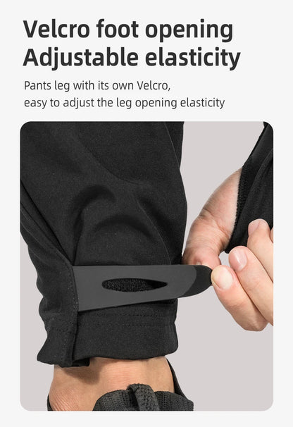 ROCKBROS Winter Cycling Pants Men Fleece Sport Reflective Trousers Keep Warm Thermal Bicycle Bike Mtb Pants Running Clothings