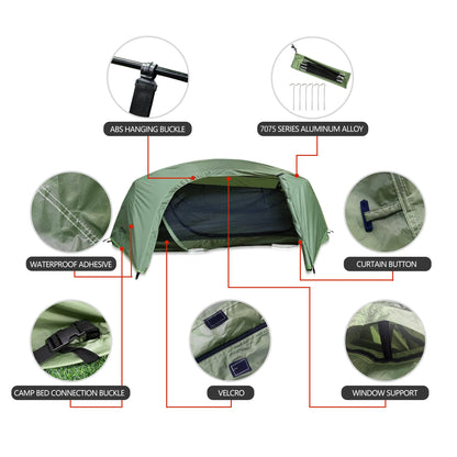 Sonuto-Lightweight Camping and Mountaineering Hiking Tent, Aluminum Alloy Poles, Waterproof and Mosquito Proof, Single Person