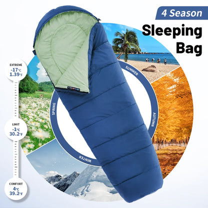 Naturehike Camping Sleeping Bag Ultralight Waterproof Cotton Mummy 4 Season Backpacking Sleeping Bags Outdoor Travel Hiking