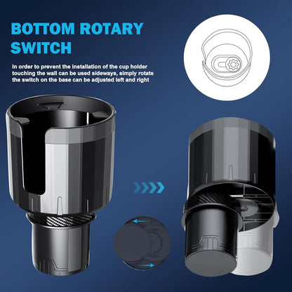 Car Cup Holder Expander,with Adjustable Base,Adjustable Cup Holder Expander for Car.Compatible with Yeti Stroller 14-46 Oz Expan