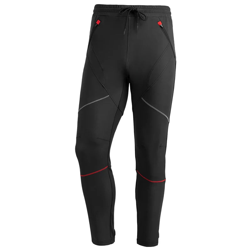 ROCKBROS Winter Cycling Pants Men Fleece Sport Reflective Trousers Keep Warm Thermal Bicycle Bike Mtb Pants Running Clothings