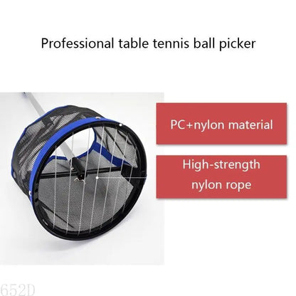 652D Pingpong Ball Ball Pick Up Net Bag Table Tennis Picker Container Tool