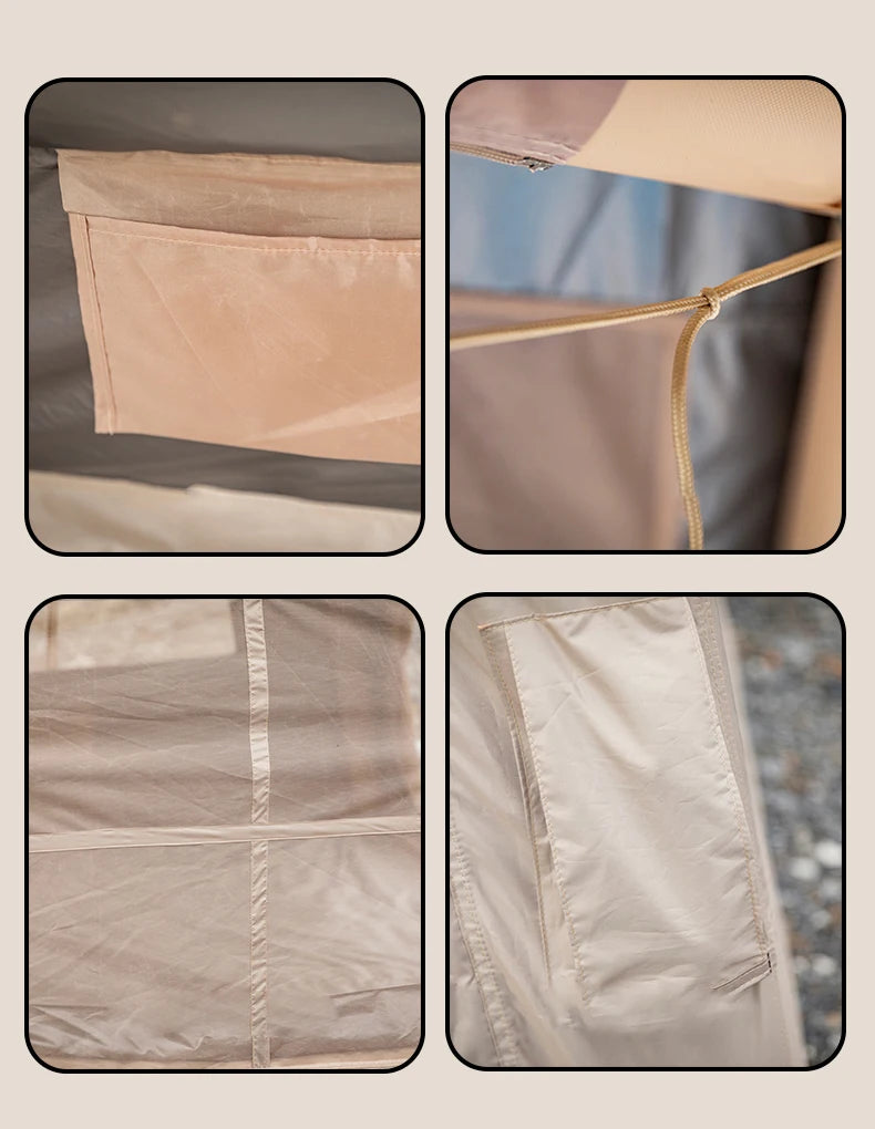 Outdoor Camping 3-4 Person Portable Waterproof Family Awning Beach Tent Quick Opening Fishing Tent Picnic Park Anti-UV Shade