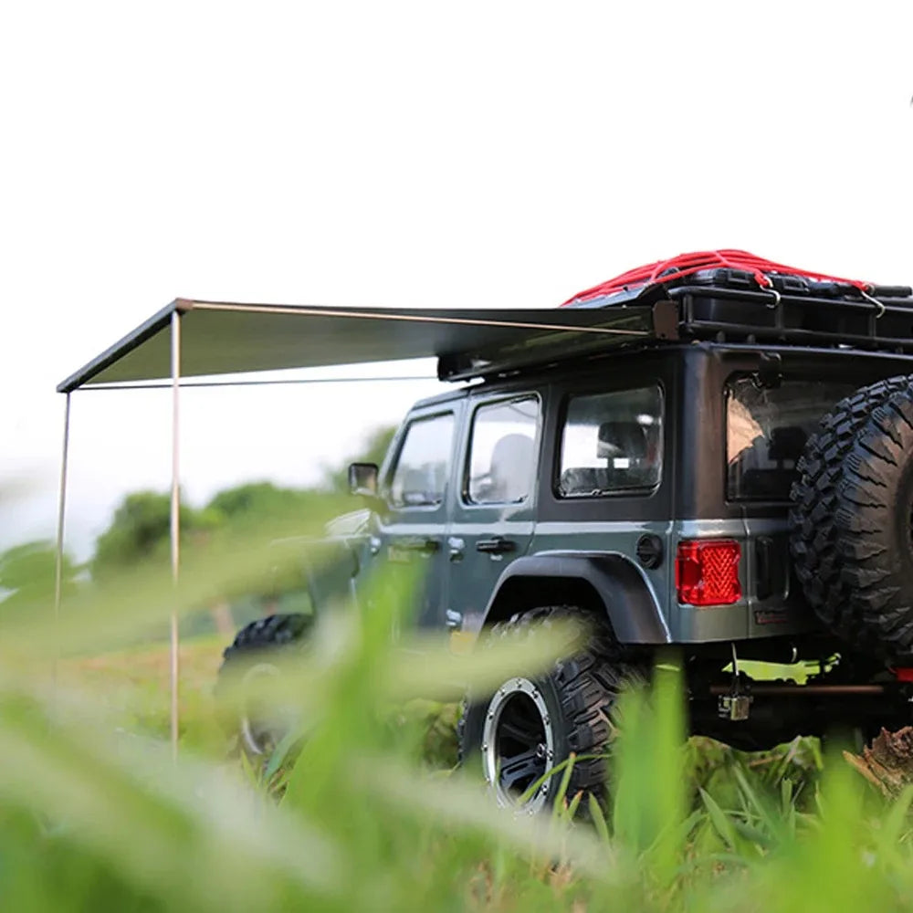 Toy Car Side Awning Rooftop Tent/Luggage Roof Rack Net For 1/10 1/8 RC Crawler Car ARB RS Traxxas TRX4 SCX10 TAMIYA ARRMA D90