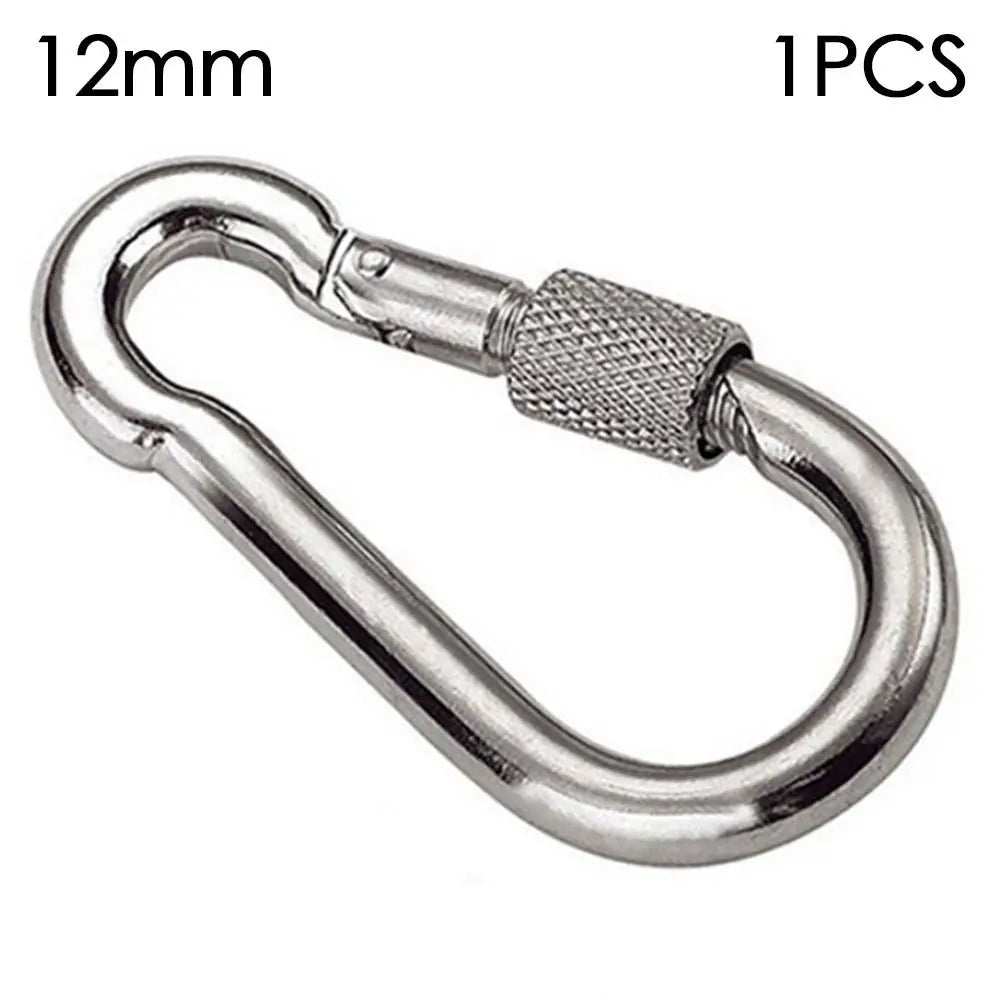 1/2pcs M4~M12 Spring Quick Link Buckle Ring with screw Outdoor Climbing Gear Carabiner Safety Hook Travel Kit Camping Equipment