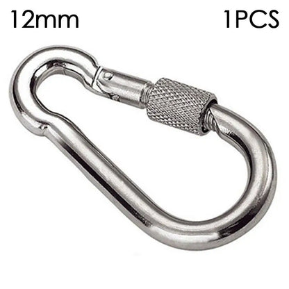 1/2pcs M4~M12 Spring Quick Link Buckle Ring with screw Outdoor Climbing Gear Carabiner Safety Hook Travel Kit Camping Equipment