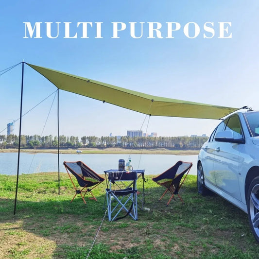 Camping Car Moto Tail Tent Outdoor Silver Coated Car Side Tent Canopy Awning Shade Auto Shelter Suv Side Awning Pergola Sunshade