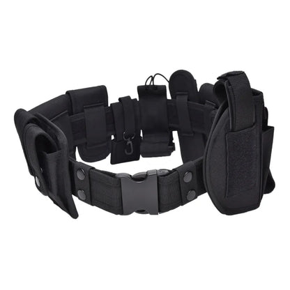 Outdoor tactical gun holster flashlight bag 10 in 1 multifunctional tool kit waist belt nylon Oxford cloth practical safety belt
