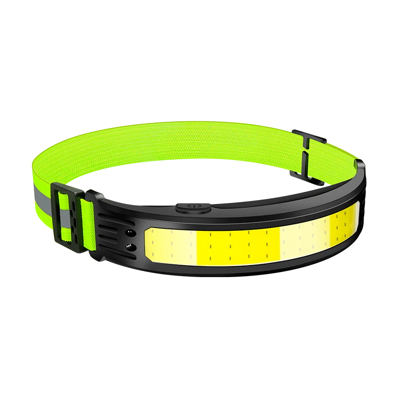 COB Sensor Headlight Built in Battery Fishing Headlamp Rechargeable 6 Modes Head Torch Outdoor Camping Flashlight