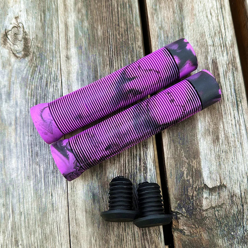 Ultralight Stripe Non-slip Mountain Bike Grips Handle Set Soft Shock-absorbing Mixed Color Mtb Bicycle Grips Cycling Parts