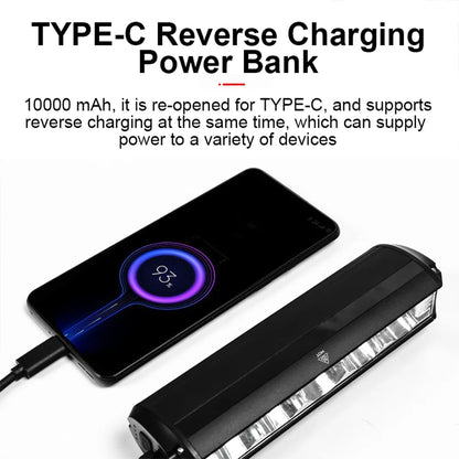 Fivemi Bicycle Light Front 10000mAh Bike Light Power Bank Flashlight USB Charging MTB Road Cycling Lamp Accessories Taillight