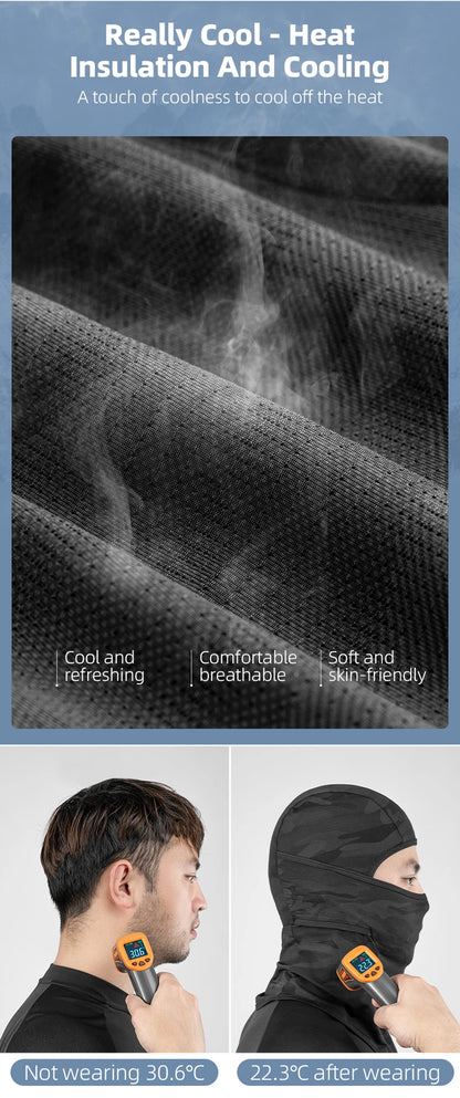 ROCKBROS Cycling Mask Full Face UV Protection Bicycle Mask Summer Balaclava Hat Road Bike Scarf Breathable Outdoor Equipment